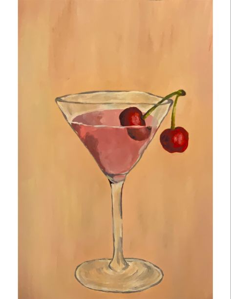 Wine Aesthetic Painting, Wine Bottle Asthetic Picture, Drinks Canvas Painting, Sip And Paint Paintings, Easy Wine Painting, Art And Wine Painting Ideas, Alcoholic Drinks Painting, Wine Painting Ideas On Canvas, Drink Painting Canvases