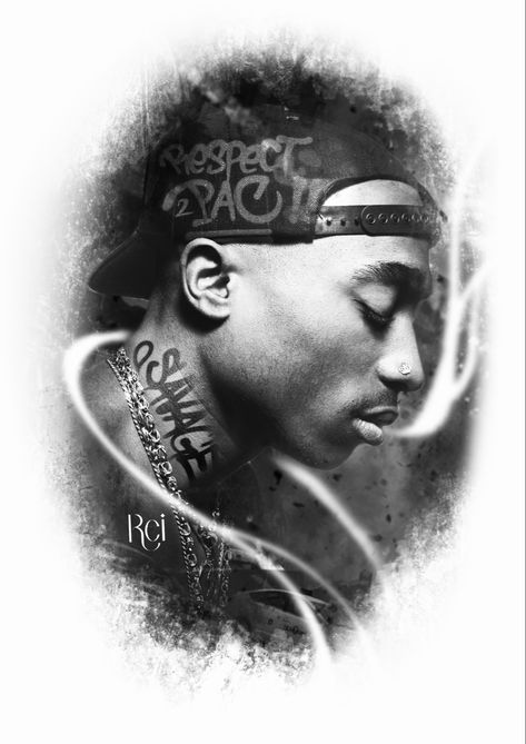 Tupac Tattoo Design, Tupac Shakur Tattoo, 2pac Tattoos, Tupac Tattoo, Fake Skin Tattoo, Chicanas Tattoo, Tupac Art, Pop Art Tattoos, Tattoo Salon