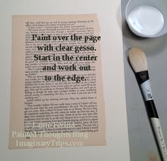 A tutorial for painting watercolor on book pages and info about the author of the book used and the copyrights. Painting On Book Pages, Making Paint, Old Pages, Multimedia Art, Painting Instructions, Book Prints, Water Coloring, Book Page Crafts, Book Page Art