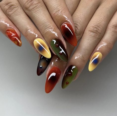 Autumn Nail Inspo, Earthy Nails, Nails Yellow, Autumn Nail, Classy Acrylic Nails, Autumn Nails, Minimalist Nails, Dream Nails, Fire Nails