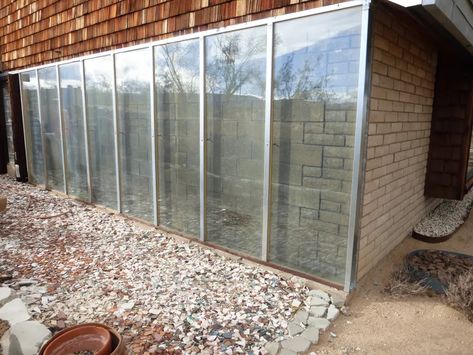 Trombe Wall, Solar Heater Diy, Passive Solar Greenhouse, Quonset Hut Homes, Passive Solar Heating, Passive Solar Homes, Solar Heater, Passive Solar Design, Solar Thermal