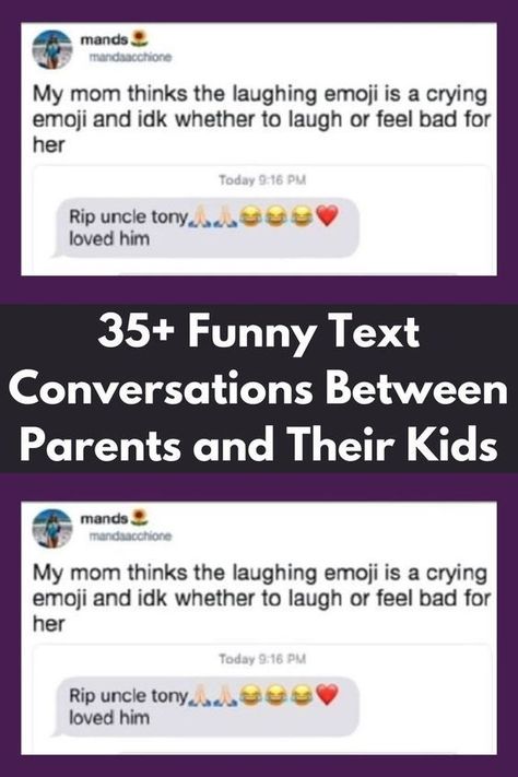 35+ Funny Text Conversations Between Parents and Their Kids Crying Emoji, Funny Texts From Parents, Laughing Emoji, Always Be Grateful, Funny Text Conversations, Cute Engagement Rings, Text Conversations, Game Room Design, Funny Text