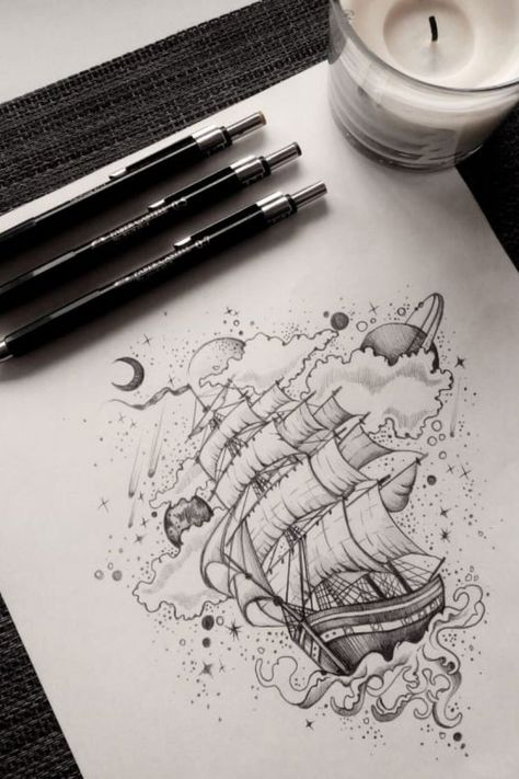 Beautiful Pencil Drawings, Pen Art Drawings, Unique Tattoo Designs, Custom Tattoo Design, Unique Tattoo, Pencil Art Drawings, Art Drawings Sketches Creative, Hand Art Drawing, Create Something