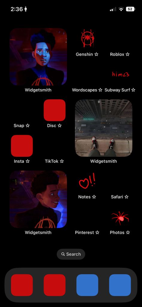 Miles Morales Layout, Miles Morales Iphone Layout, Miles Morales Iphone Theme, Miles Morales Themed Phone, Spiderman Phone Theme Miles, Spiderman Ios 16 Homescreen, Spiderverse Themed Phone, Spiderpunk Phone Theme, Miles Morales Home Screen