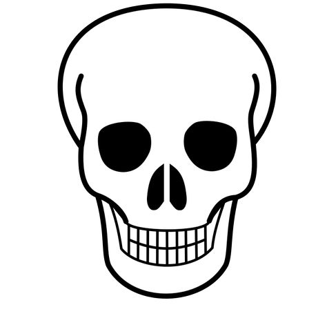 Skull Line Art | Free Download Clip Art | Free Clip Art | on ... Skull Clip Art, Easy Skull Drawings, Sugar Skull Drawing, Skull Template, Creepy Hand, Skull Icon, Simple Skull, Mascaras Halloween, Dibujo Simple