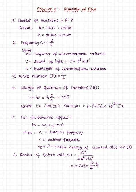 Solutions Class 12 Chemistry Formula Sheet, Atomic Structure Formula Sheet Class 11, Class 11 Chemistry Formula Sheet, Structure Of Atom Formula Sheet, Structure Of Atom Notes Class 11, Chemistry Formula Sheet, Chemistry Formulas, Structure Of Atom, Chem Notes