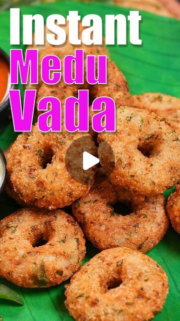 1.4M views · 38K likes | Tarla Dalal Recipes on Instagram: "instant medu vada recipe | leftover rice medu vada | instant rava medu vada | South Indian snack |  Preparation Time: 10 mins  Cooking Time: 10 mins  Total Time: 20 mins  Makes 10 vadas.  Ingredients  For Instant Medu Vada 1 cup cooked rice (chawal) 1/4 cup semolina (rava / sooji) 1/4 cup curd (dahi) 1 tsp grated ginger (adrak) 1 tsp finely chopped green chillies 1/4 cup finely chopped onions 1/2 tbsp finely chopped curry leaves (kadi patta) 2 tbsp finely chopped coriander (dhania) 1/2 tsp fruit salt salt and to taste 1/4 cup rice flour (chawal ka atta) oil for frying.  #instantmeduvada #instant #meduvada #snack #reels" Rava Vada Recipe, Tarla Dalal Recipes, Mendu Wada Recipe, South Indian Cooking Recipes, Instant Recipes Indian Snacks, Instant Breakfast Recipes Indian Veg, Instant Snacks Recipes Indian, Veg Breakfast Recipes Indian, Breakfast Recipes Indian Veg