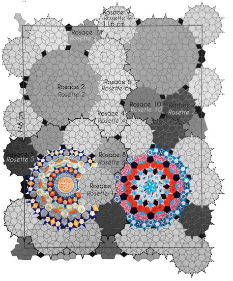 Progress 2 by East Dakota Quilter Millefiori Quilt Pattern, Passacaglia Quilt, La Passacaglia Quilt, Millefiori Quilts, Kaleidoscope Quilt, Hexie Quilt, English Paper Piecing Quilts, New Template, Hexagon Quilt