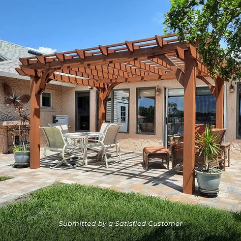 Cedar Wood Pergola Backyard Pergola Ideas, Patio Pergola Ideas, Cedar Pergola, Pergola Ideas, Wood Pergola, Patio Canopy, Backyard Pergola, Deck With Pergola, Classic Aesthetic