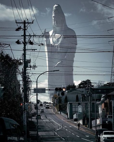 50 Rare Photos That Reveal The Unseen Side Of Things | Bored Panda Sendai Daikannon, Giant Statue, Photos Rares, Monte Fuji, Saltwater Crocodile, Redwood Tree, Sendai, Digital Art Illustration, Sierra Nevada