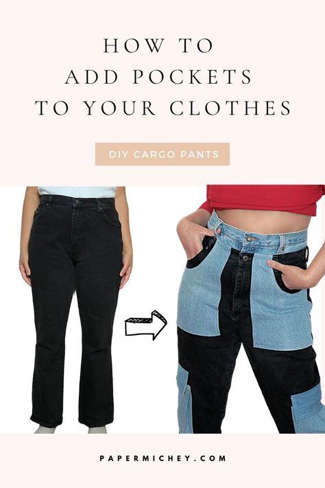 Diy Cargo Pants, Reworked Fashion, Recycle Old Clothes, Altering Clothes, Cargo Style, Curated Vintage, Sewing Patterns Free, Fashion Trend, Diy Fashion