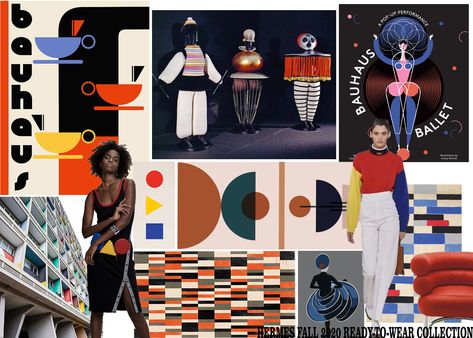 BAUHAUS fashion inspiration moodboard for fashion design development city chic collection A/W 21-22 Bauhaus Fashion Inspiration, Bauhaus Moodboard, Moodboard Fashion Design Inspiration, Fashion Concept Board, Sport Moodboard, Moodboard Example, Bauhaus Fashion, Fashion Design Development, Detty December