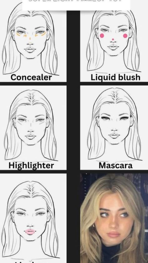 How To Get Better At Makeup, How To Do Cute Makeup, Easy Make Up, Makeup Routine Guide, Concealer Tips, Makeup Tuts, Asian Makeup Tutorials, Makeup Charts, Korean Makeup Tips