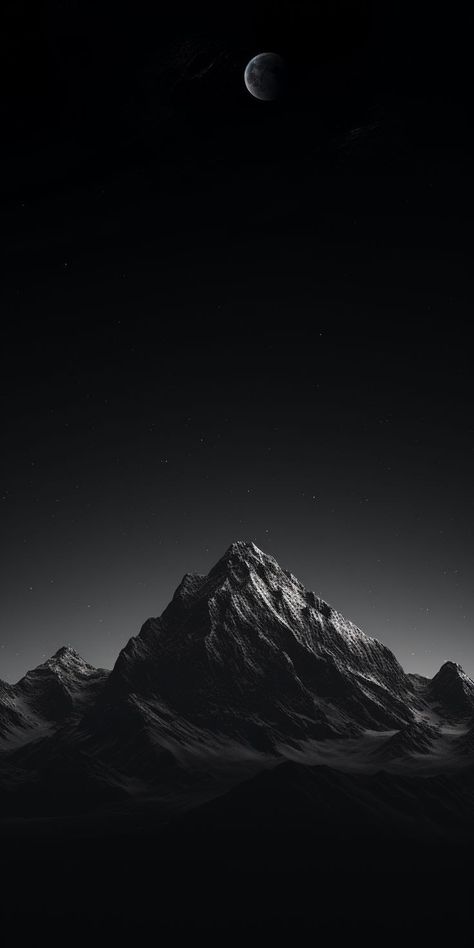 Oc Species, Black And White Iphone Wallpaper, Mountain Aesthetic Wallpaper, Mountain Black And White, White Iphone Wallpaper, Iphone Wallpaper Mountains, Black And White Wallpaper Iphone, Dark Mountains, Wallpapers Ideas