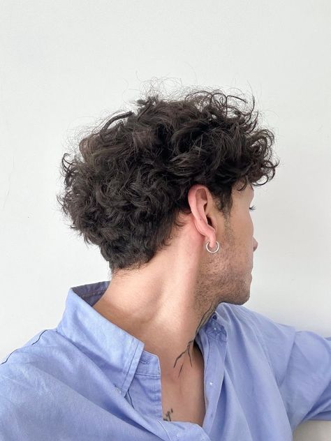 Perm Hairstyles For Men, Wavy Perm, Fade Haircut Curly Hair, Perm Hairstyles, Long Curly Hair Men, Taper Fade Curly Hair, Men's Curly Hairstyles, Male Haircuts Curly, Men Haircut Curly Hair