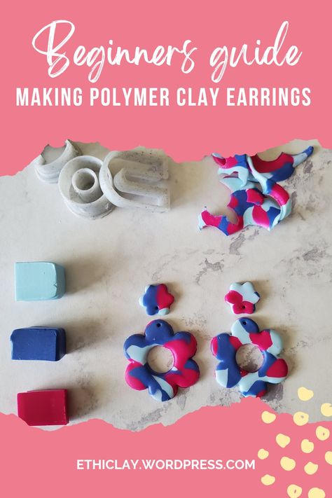 Clay Earrings Bake Time, Best Polymer Clay For Earrings, Polymer Clay Earrings Step By Step, How To Start Making Polymer Clay Earrings, How To Start A Polymer Clay Earring Business, How To Start Making Clay Earrings, Oven Baked Clay Jewelry, Step By Step Polymer Clay Earrings, How To Finish Polymer Clay Earrings