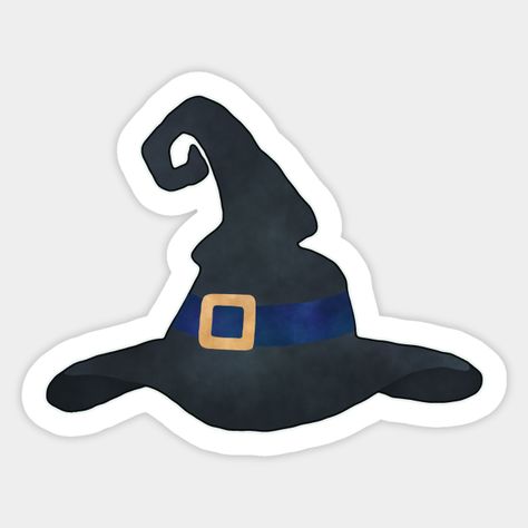 Witches Hat | Blue - Witches Hat - Sticker | TeePublic Witch Design, Witches Hat, Holy Shirt, Green Witch, Halloween Stickers, Halloween Season, Witch Hat, Spooky Halloween, Hat Designs