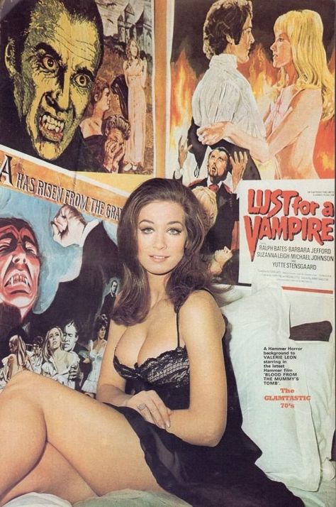 Valerie Leon, Hammer Horror Films, Arte Pin Up, Hammer Horror, Hammer Films, Old Movie, Horror Posters, Horror House, Classic Horror Movies