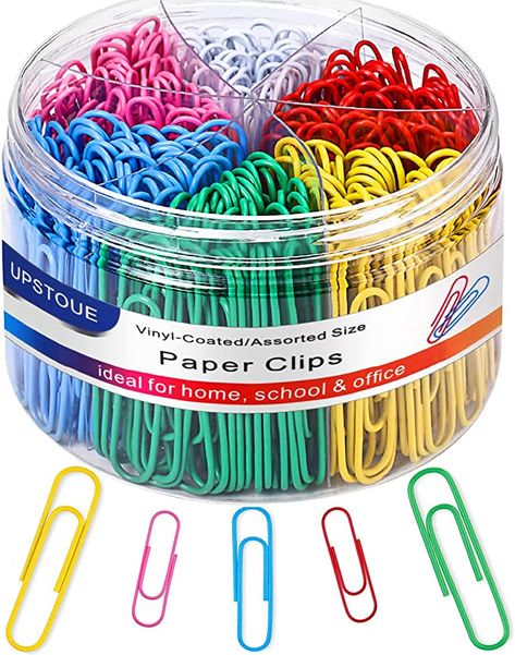 Amazon.com : Paper Clips, Medium and Jumbo Paper Clips, Durable and Rustproof, Coated Large Paper Clips Great for Office School Document Organizing (Multicolored) : Office Products Cute Stationary School Supplies, Cute School Stationary, Study Stationery, Cool School Supplies, School Materials, Stationary School, Cute Stationary, Cute School Supplies, Documents Organization