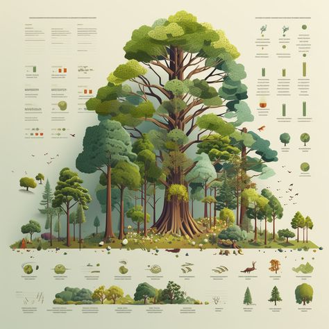 Landscape Architecture Diagram, Respect The Locals, Art For Walls, Scientific Poster, Tree Diagram, Walls Art, Data Visualization Design, Infographic Poster, Infographic Illustration