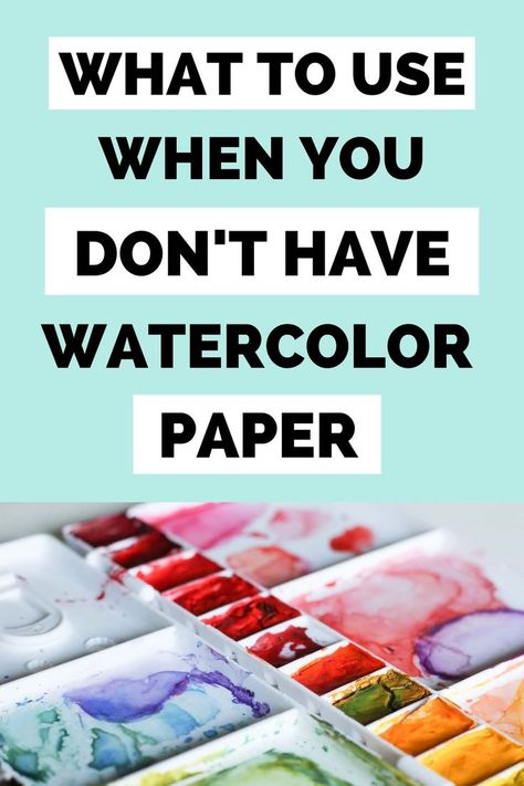 What to use when you don't have watercolor paper. Ideas for watercolor paper substitutes and alternatives, different watercolor painting surfaces, how to make regular paper work for watercolor, best watercolor paper alternatives, tips for using watercolor on non-watercolor paper. Best Paper For Watercolor Painting, Watercolor Paint Tips, Watercolors On Canvas, Watercolor On Tissue Paper, Watercolor On Brown Paper, How To Make Watercolor Paint Diy, How To Make Watercolor Paper, Watercolor Tips For Beginners, How To Use Watercolor