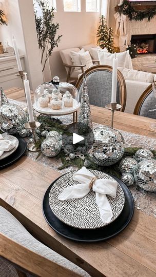 4.1K views · 48 reactions | New Year’s Eve hosting ideas & tablescape inspo 🪩✨ I went with a disco ball theme — a lot of times they even have disco balls in the Christmas decor... | By thedecor411Facebook Disco New Years Eve Party Decor, Disco Ball New Years Eve Decor, Disco Ball Garland Christmas, Disco Ball Christmas Decorations, Disco Christmas Aesthetic, Christmas Eve Party Decor, Disco Ball Dinner Party, New Year’s Eve Tablescape, Disco Ball Tablescape