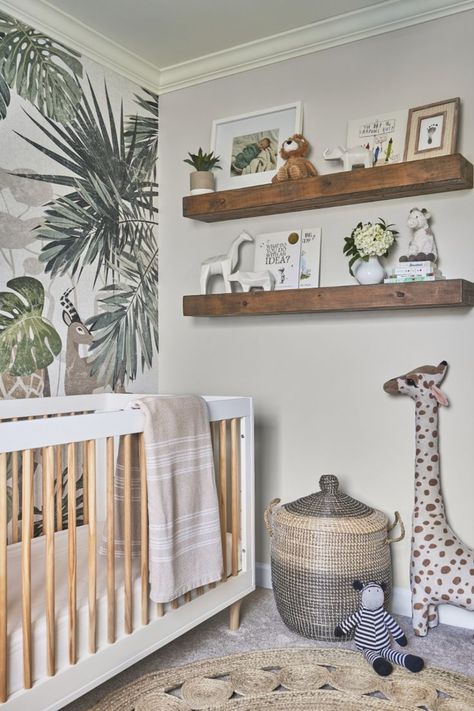 Safari Themed Nursery Boys, Baby Boy Animal Nursery, Wild One Nursery, Jungle Nursery Theme, Safari Theme Room, Jungle Nursery Boy, Jungle Baby Room, Boy Animal Nursery, Safari Baby Room