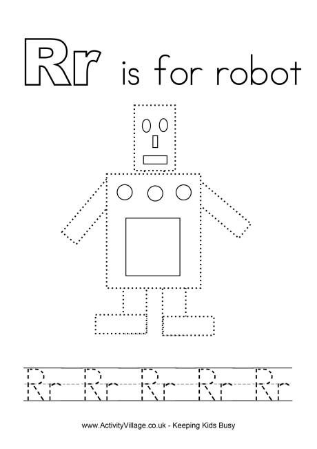 Alphabet tracing robot R Is For Robot, Robot Activities, Robots Preschool, Letter R Activities, Robot Coloring, Trace Letters, Tracing Alphabet, The Letter R, Alphabet Kindergarten