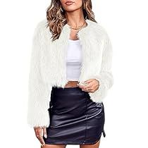 Faux Fur Parka, Faux Fur Cropped Jacket, Womens Faux Fur Coat, Fluffy Coat, Cardigan Casual, Faux Fur Fabric, Faux Leather Skirt, Cropped Style, Short Coat