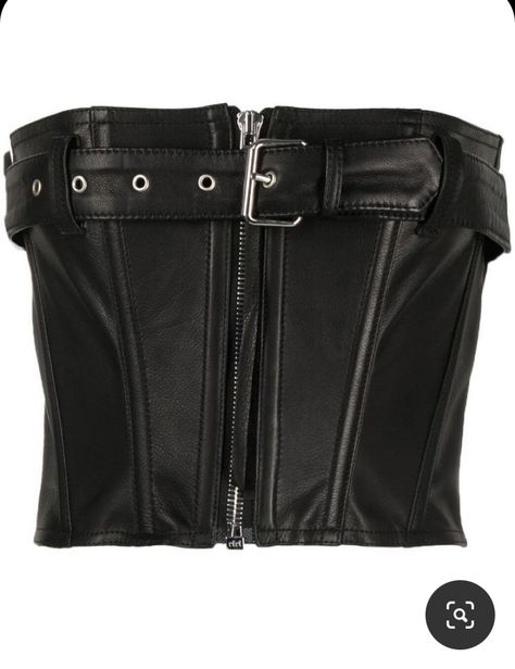 Corset Top Black, Black Leather Outfit, Black Leather Corset, Leather Crop Top, Black Leather Top, Faith Connexion, Mötley Crüe, Leather Corset, Punk Outfits