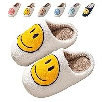 Preppy Slippers, Smile Face Slippers, Smile Slippers, Happy Face Slippers, Indoor Outdoor Slippers, Slides For Women, Comfy Slippers, Smile Design, Winter Slippers