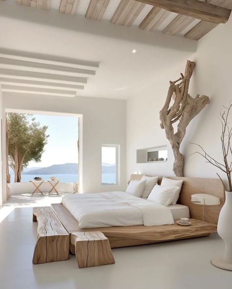 Minimalist Dekor, Modern Bedroom Decor, Mediterranean Home, Elegant Bedroom, Bedroom Aesthetic, Minimalist Bedroom, White Interior, Minimalist Decor, Luxurious Bedrooms