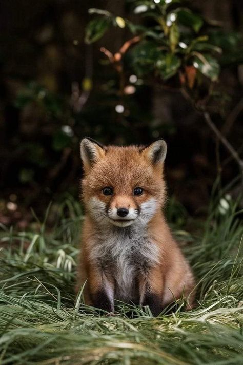 What Do Foxes Eat, Baby Foxes Cute, Cute Fox Pfp, Forest With Animals, Fox Pfp, Mousy Brown Hair, Fox Eat, Mousy Brown, Baby Wild Animals