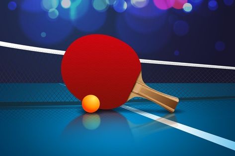 Realistic table tennis background Free V... | Free Vector #Freepik #freevector #background #table #wallpaper #sports Table Tennis, Ping Pong, The Game, Tennis