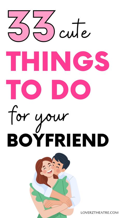 The best way to show your boyfriend how much you love him is to do things that show him that he is important to you. This is why I have compiled these 33 cute things to do for your boyfriend that will melt his heart. Whether you are looking for romantic things to do for your boyfriend at home, or things to do for your boyfriend to make him feel special, these are the little things that matters to him Sweet Treats For Boyfriend, Cute Things For Boyfriend Birthday, Simple Gifts To Get Your Boyfriend, Things We Should Do Together Boyfriend, Postcards To Boyfriend, Fun Crafts With Boyfriend, Nice Things For Boyfriend, Cute Bf Surprises, Romantic Girlfriend Ideas