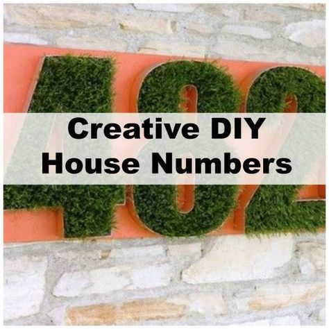 housenumbers Creative House Number Ideas, House Number Ideas, Adding Curb Appeal, Container Gardening Ideas, Outdoor Hacks, House Numbers Diy, Number Ideas, Diy Porch, Own House