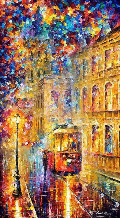 Painting Horse, Leonid Afremov, Palette Knife Art, Colorful Oil Painting, Oil Painting Texture, Leonid Afremov Paintings, City Street, Beginner Painting, Colorful Paintings