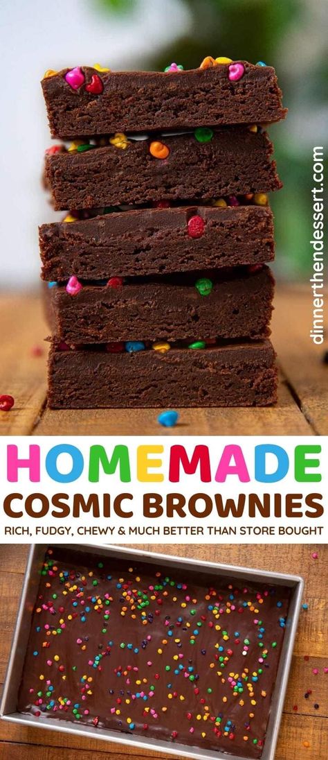 Quick Brownie Recipe, Homemade Cosmic Brownies, Cheesecake Oreo, Cosmic Brownies, Cookies Bars, Fudgy Brownie, Little Debbie, Homemade Brownies, Oreo Dessert