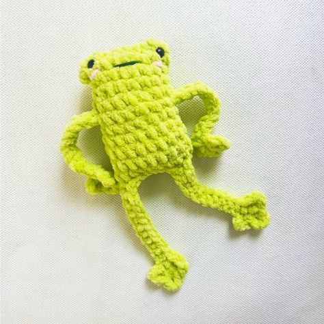 Crochet No-Sew Leggy Frog – Anita Louise Crochet Frog Tutorial, Leggy Frog, Frog Crochet Pattern, Frog Crochet, Small Frog, Crochet Cat Pattern, Crochet Frog, Pattern Pictures, Quick Crochet