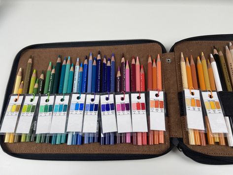 Organize Colored Pencils, How To Organize Colored Pencils, Color Pencil Organization, Colored Pencil Organization, Organize Prismacolor Pencils By Color, Pencil Stash Color Palette, How To Color With Colored Pencils Tips, Color Theory Colored Pencils, Prismacolor Scholar Color Chart