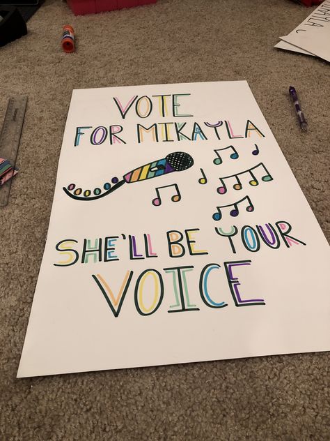 Poster Board Ideas For Student Council, Preppy Student Council Posters, School Council Poster Ideas, Student Council Posters Ideas Creative, Students Council, Student Council Speech, Student Council Campaign Posters, Student Council Campaign, Campaign Ideas