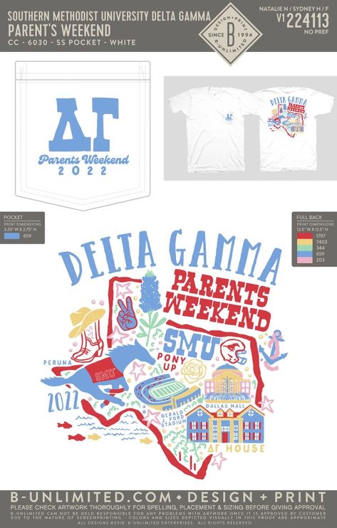 Sorority shirt, sorority shirt design Tri Delta Shirt, Sorority Membership Ideas, T Shirt Sorority Design, Sorority Parents Weekend Themes, B Unlimited Shirts, Event T Shirt Design Ideas, Sorority Philanthropy Event Shirts, Event Tshirt Design Shirt Ideas, Sorority Designs Shirt