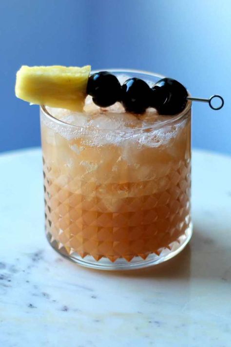 Three Dots and a Dash Three Dots And A Dash, Cocktail App, Mai Tai Recipe, Dash Recipe, American Cocktails, Tiki Cocktails, Honey Syrup, Cocktail Ingredients, Three Dots