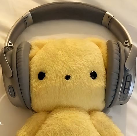 Yellow, Beauty, Headphones, Tumblr, X Reader, Text Me, Teddy Bear, Bed