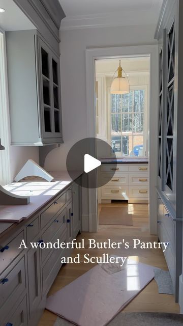 10K views · 1.1K likes | Robert Norris on Instagram: "A very attractive and light filled Butler's Pantry & Scullery. A walk in pantry is located in Scullery ...lots of useful storage too!   Architecture- #spitzmillerandnorris  Interiors - @amymorrisinteriors  #butlerspantry #scullery #kitchen #archlovers #architecturephotography #cabinetry #chinacabinets"