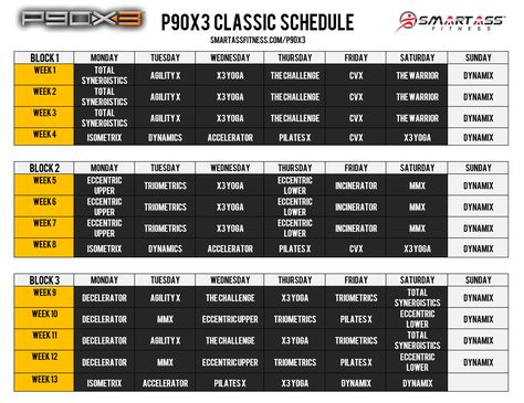 p90x3 workout schedule | P90X3 Workout Schedule | Smart Ass Fitness P90x3 Schedule, P90x Workout Schedule, Workout Images, P90x Workout, Workout Sheets, 300 Workout, Ab Workout Men, Insanity Workout, P90x