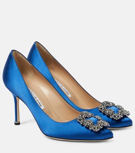 Manolo Blahnik for Women | Mytheresa Josephine Bonaparte, Manolo Blahnik Blue, Manolo Blahnik Pumps, Manolo Blahnik Hangisi, Manolo Blahnik Heels, Mid Heels Pumps, Designer Pumps, Manolo Blahnik Shoes, Blue Pumps