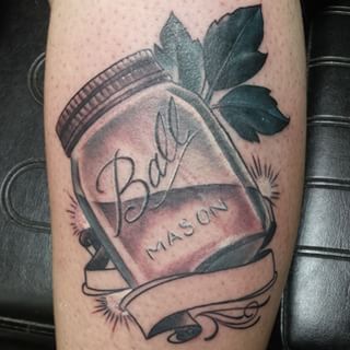 Canning Jar Tattoo, Canning Tattoo, Mason Jar Tattoo, Jar Tattoo, Fire Fly, Matching Tats, G Tattoo, Hip Thigh Tattoos, Sibling Tattoos