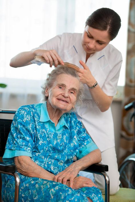 Home care. Nurse dressing the hair of a senior woman , #affiliate, #Nurse, #care, #Home, #dressing, #woman #ad Images Of Nurses, Ordinary Skincare, Job Skills, Home Health Aide, Baby Boomers Generation, Respite Care, Care Home, Senior Care, Elderly Care