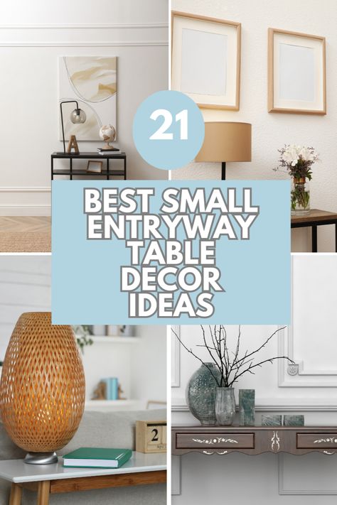 HEY EVERYONE! CHECK OUT 21 BEST SMALL ENTRYWAY TABLE DECOR IDEAS TO COPY! IN THIS POST, WE SHARE OUR TIPS AND TRICKS ON DECORATING AND FINDING THE PERFECT ENTRYWAY TABLE. WE HOPE YOU LOVE THIS POST AND FIND SOME INSPO THAT YOU LOVE! #ENTRYWAY #MODERN #FARMHOUSE #RUSTIC #TABLEDECOR #ENTRYWAY #ENTRY #ENTRANCE Front Entrance Table Decor, Small Entryway Ideas Apartment, Entryway Console Decor, Entryway Ideas Apartment, Entryway Table Decor With Mirror, Small Entryway Table Decor, Small Entry Decor, Small Entry Way Ideas, Small Foyer Ideas Entryway